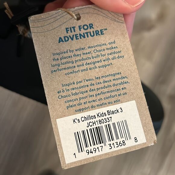 NWT KIDS CHACO CHILLOS IN BLACK MULTIPLE SIZES AVAILABLE MACHINE WASHABLE! - Picture 6 of 7